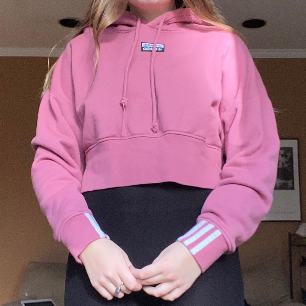 cropped adidas hoodie